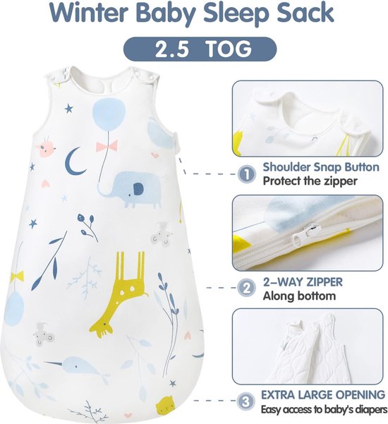 Katoenen baby wrap - babyslaapzak kleine kinderen het hele jaar door slaapzak, pyjama voor jongens en meisjes 12-18months van Nature Green