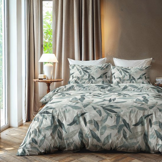 Katoenen Flanellen Dekbedovertrekset Autumn Leafs - 240x220 + 2*60x70cm van Cinderella