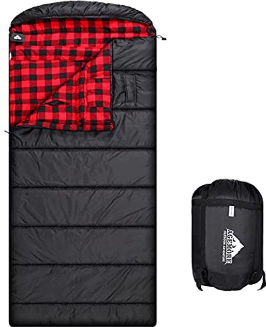Katoenen Flanellen Slaapzak XL – Waterdicht en Ideaal voor Camping en Backpacken van Merkloos