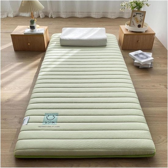 Katoenen Futon Matras - Vloermatras Opklapbaar - Comfortabel Slapen - Ergonomisch Ontwerp - 80x190cm - 03