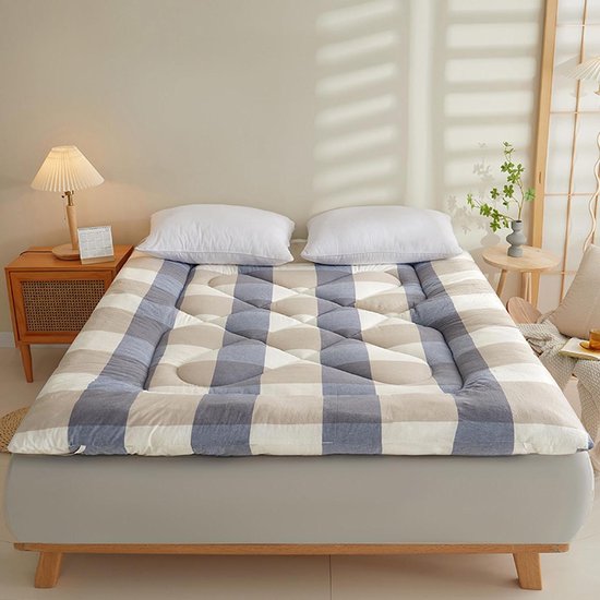 Katoenen Futonmatras - Vloermatras Slaapkussen - Comfortabel Slapen - 100% Katoen Vulling - 200 x 220 cm - I