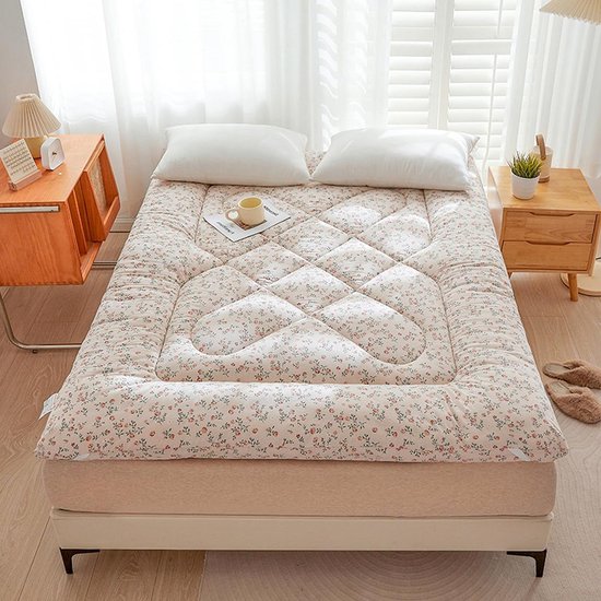 Katoenen Futonmatras - Vloermatras Slaapkussen - Comfortabel Slapen - Gevuld met 100% Katoen - 12 x 20 m - B