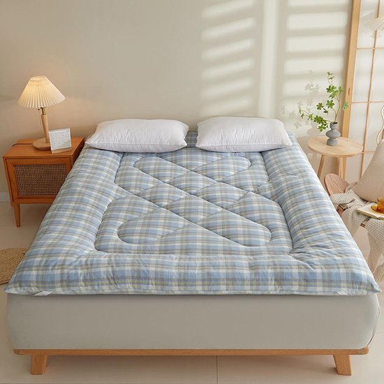 Katoenen Futonmatras - Vloermatras Slaapkussen - Comfortabel Slapen - Gevuld met 100% Katoen - 1.8 x 2.0 m - L