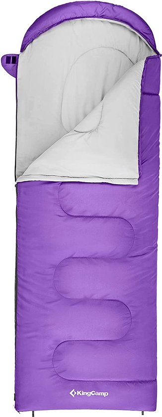 Katoenen oversized dekenslaapzak, slaapzak, slaapzak, comfort voor kamperen, wandelen, outdoor, (190 + 30) × 80 cm, comfort: 6 °C van Lixada
