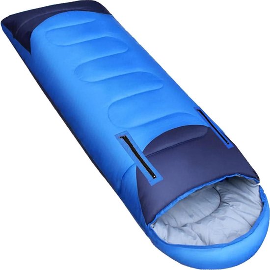 Katoenen Slaapzak - Outdoor Slaapzak - Kamperen en Reizen - Verdikte Warme Ervaring - One Size - Blauw