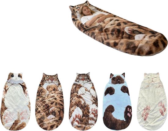 Kattenslaapzak voor volwassenen - Knuffelzak Pluche - Comfortabel slapen - Met pluizig kussen - 190 x 80 cm - Niet gespecificeerd