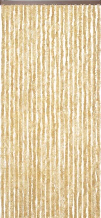 Kattenstaart deurgordijn 90x220 beige 100% polypropyleen in draagtas