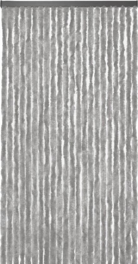 Kattenstaart - Vliegengordijn - Horgordijn - 90cm x 220cm - Uni Grijs