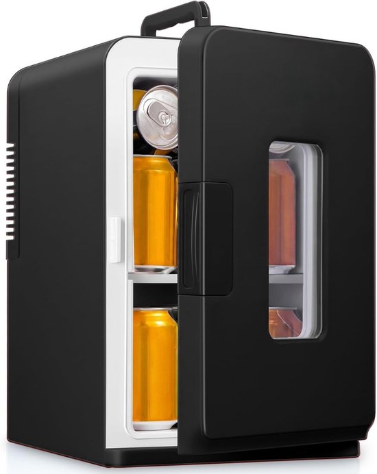 Kavo Minibar - 15L Capaciteit - Mini Koelkast - Draagbare Koelkast - Zwart - 45cm x 25cm x 31cm van Kavo