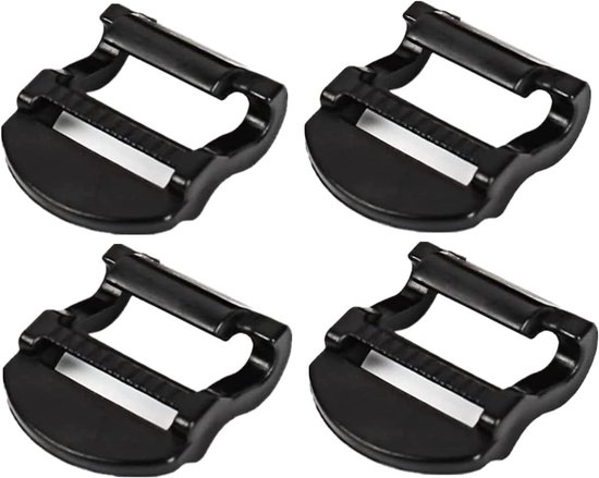 Kayak Stoel Reparatie Set - Stoelband Clips - Kajak Onderhoud - Hoge Sterkte Nylon - 4 Stuks - Zwart