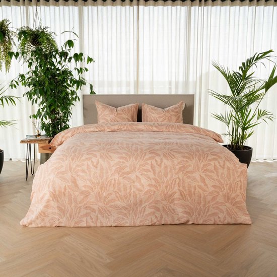 Kayori Ena Dekbedovertrek Katoen - 200x200-220 + 2 slopen - Tweepersoons - Uniek Dessin - Zand van Merkloos