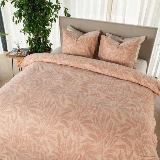 Kayori Ena Dekbedovertrek Katoen - 240x200-220 +2 slopen - Lits-jumeaux - Uniek Dessin - Zand van Merkloos