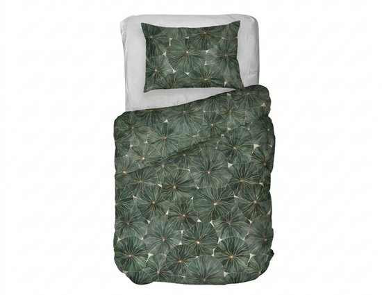 Kayori Jaimy Dekbedovertrek - Eenpersoons - 140x200/220 cm - Groen
