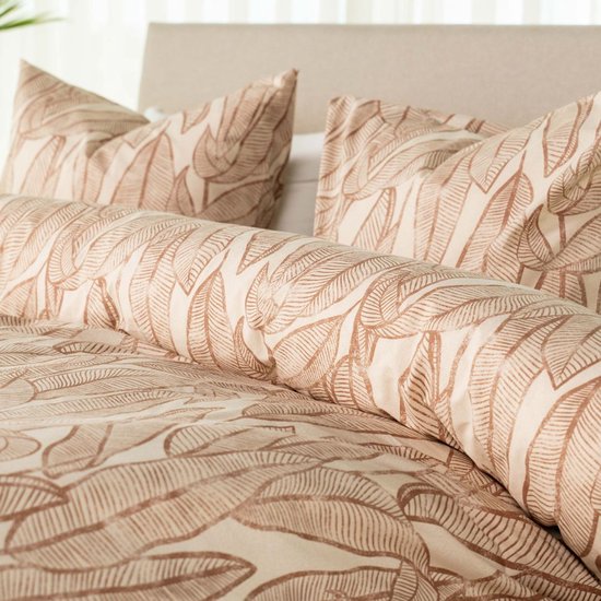 Kayori Kimora Dekbedovertrek Katoen - 200x200-220 + 2 slopen - Zacht & Ademend - Tweepersoons - Naturel van Kayori