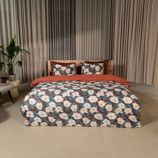 Kayori Makoto Dekbedovertrek Katoensatijn - 240x200-220 +2 slopen - Lits-jumeaux - Zacht, Ademend & Vochtregulerend - Multi van Merkloos