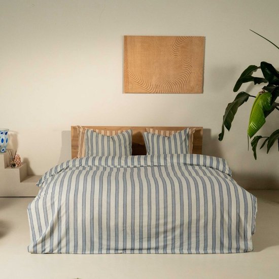 Kayori Mala Dekbedovertrek Flanel - 240x200-220 +2 slopen - Superzacht & Isolerend - Lits-jumeaux - Blauw van Merkloos