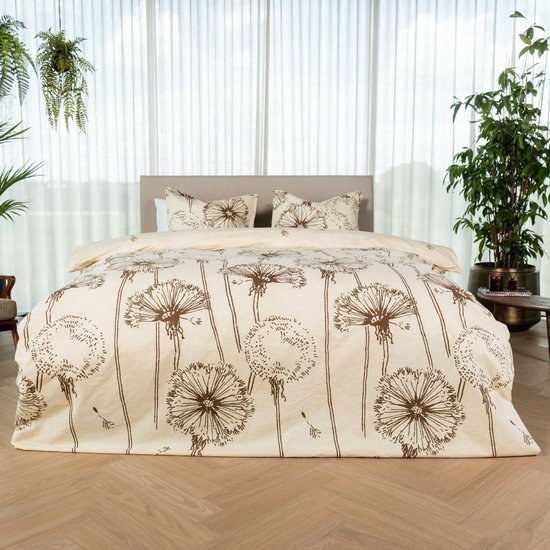 Kayori Mira Dekbedovertrek Katoen - 200x200-220 + 2 slopen - Zacht & Ademend - Tweepersoons - Naturel van Kayori