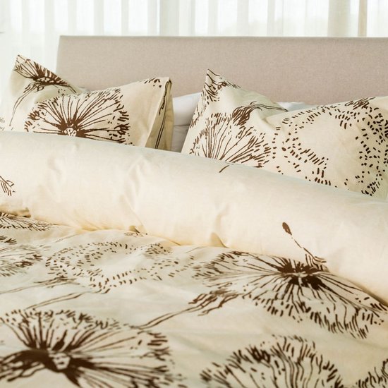 Kayori Mira Dekbedovertrek Katoen - 260x200-220 +2 slopen - Zacht & Ademend - Lits-jumeaux - Naturel van Kayori