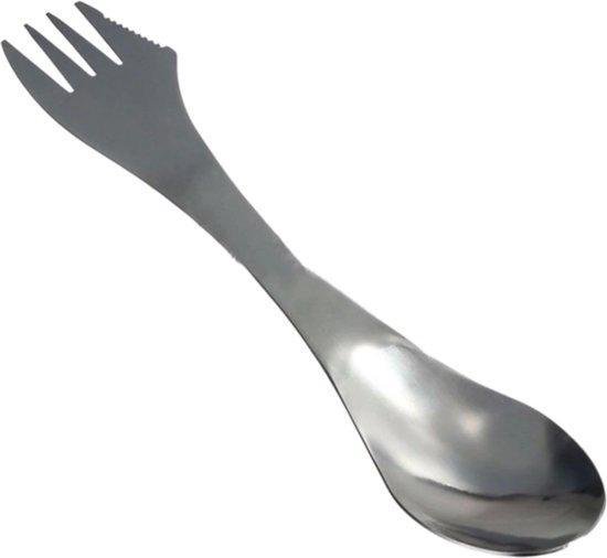 KELERINO. RVS Spork - Survival Outdoor Camping - Vork, Lepel & Mes - 3 stuks van KELERINO