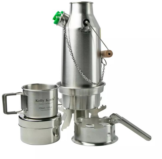 Kelly Kettle Trekker Kit RVS 0,6L - Compacte Kampeer Kookset