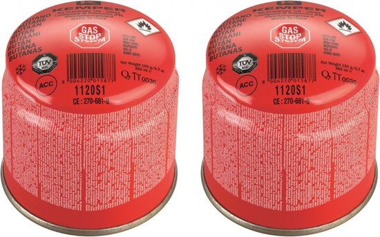 Kemper Camping Gasfles gasvulling priktank- 2 STUKS van Kemper