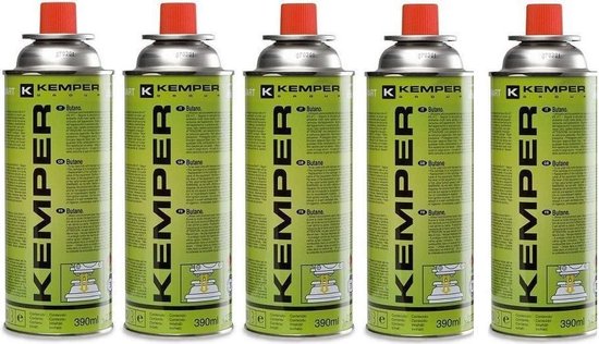Kemper Gasfles Type 577 - 5x 227 gram butaan gaspatronen - bajonet aansluiting van Merkloos
