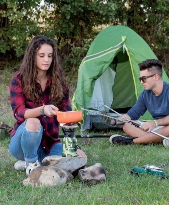 Kemper RVS camping gaspit met piëzo ontsteking - 1 pits van Kemper