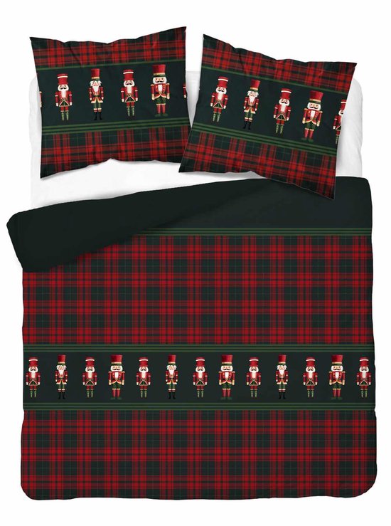 Kerst Dekbedovertrek 220x200cm Winter Kerstmis Christmas X-Mas Katoen GroteKussensloop 70x80cm van Merkloos