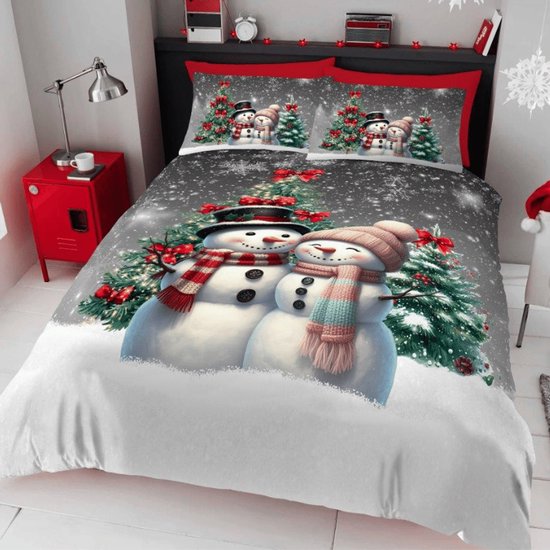 Kerst Dekbedovertrek - Eenpersoons - Geschikt voor 140 x 200 cm. - Kerstmis - Dekbed van Merkloos