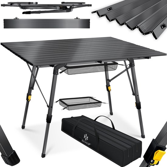 KESSER® Campingtafel inklapbare Tafel - Vouwtafel voor Buiten en Camping 120 x 70 cm - Antraciet