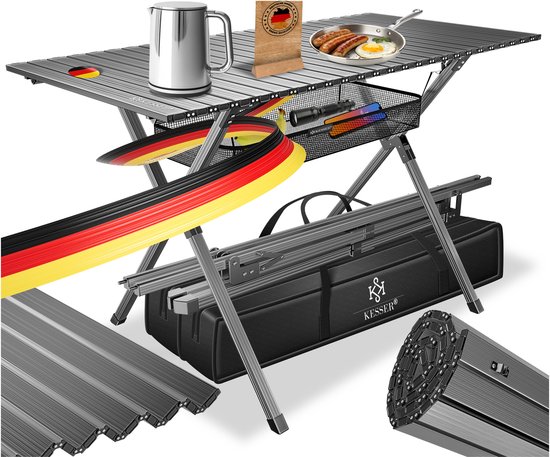 KESSER® Campingtafel inklapbare Tafel - Vouwtafel voor Buiten en Camping 145 x 70 cm Tuintafel Weerbestendig Klaptafel