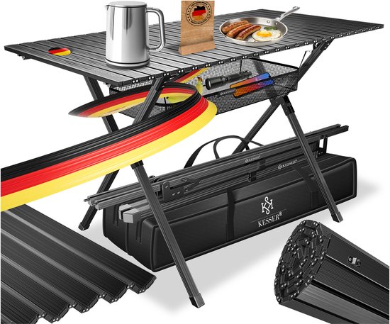 KESSER® Campingtafel inklapbare Tafel - Vouwtafel voor Buiten en Camping 145 x 70 cm Tuintafel Weerbestendig Klaptafel van KESSER