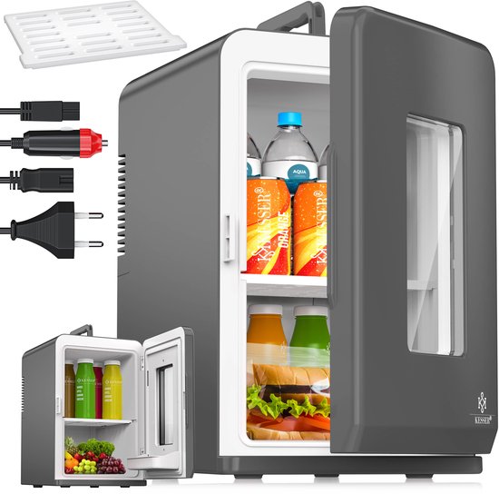 KESSER® Tafelmodel Koelkast 15 Liter AC DC 220-240V en 12V - Mini Koelkast Vrijstaand met Verwarmingsfunctie - Koelbox ideaal voor Auto en camperen - van Merkloos