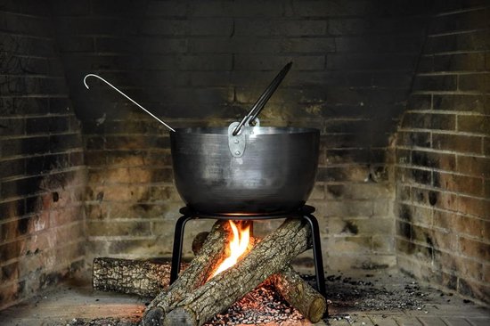 Ketel van ijzer - Gietijzeren pot - Algemeen koken - Schokbestendig - 22 x 12 cm - Zilver/staal