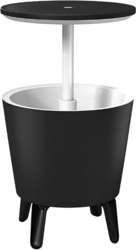 Keter Coolbar Partytafel - 49,5x49,5x57cm-84.5cm - 30 L - Zwart van Merkloos