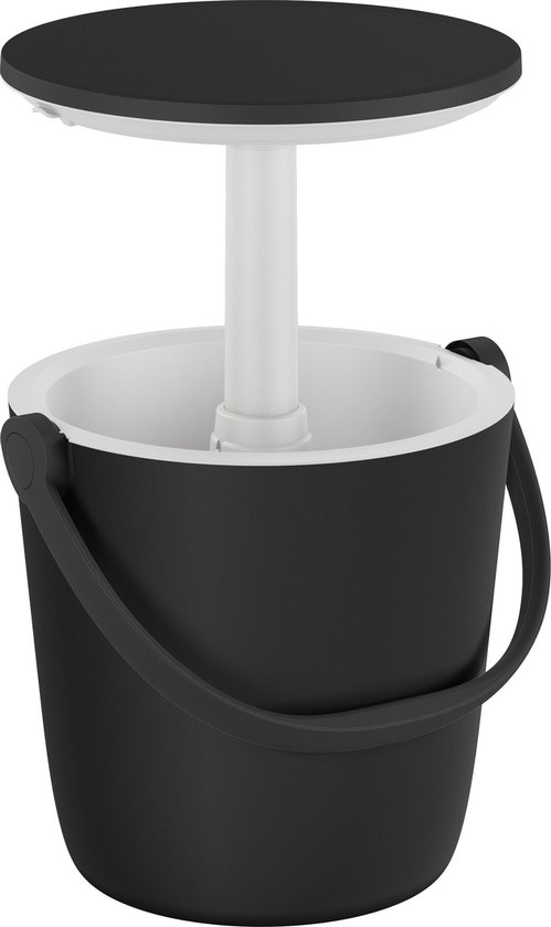 Keter Gobar Bijzet Tuintafel - 38x38x37,5cm - Antraciet van Merkloos