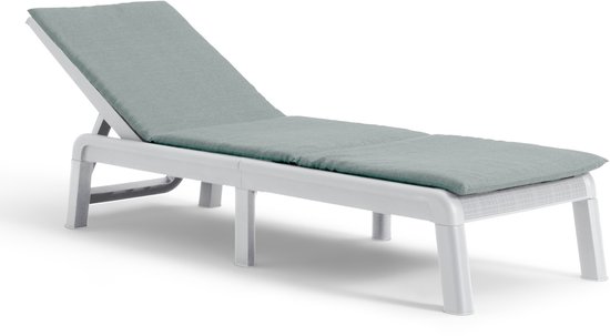 Keter Mallorca Ligbed - inclusief kussen - 187.5x58x29cm - Wit van Merkloos