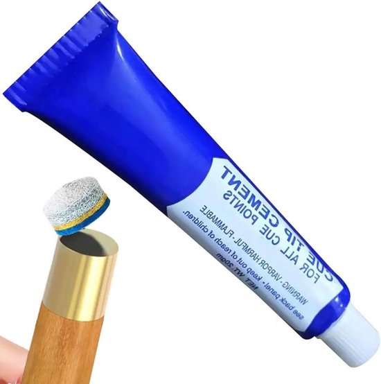 Keu Tip Reparatieset - Biljart Keu Lijm - Keu Repareren - Langzaam Drogende Lijm - 20g - Niet gespecificeerd van Merkloos