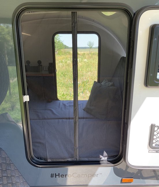 Ki-tec® | HERO Camper Magnetisch Vliegengordijn | 80 x 112 cm | zelfsluitend | Set 2 stuks van Ki-tec®