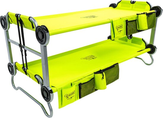 Kid-O-Bunk groen, stapelbed, logeerbedden, campingbedden, van Disc-O-Bed
