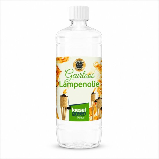 Kieselgreen 1 liter lampenolie, olie voor tuinlampen en fakkels verbranding met minimale rook- en roetvorming