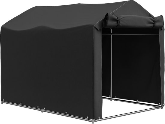 Killogood Autostal tent, waterdichte tentgarage met deur, UV-bestendig 220 x 157 x 165 cm zwart van Merkloos
