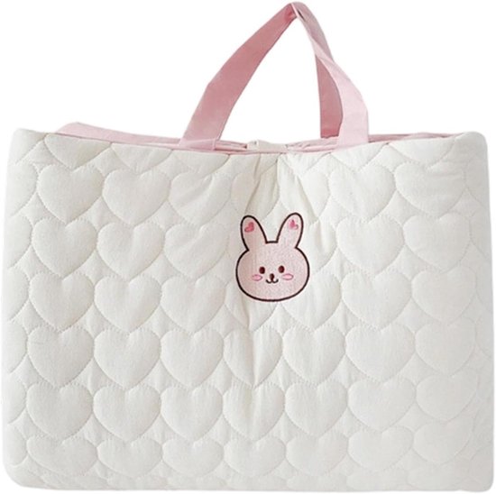 Kinder slaapmat - Draagbare mat - Comfortabel slapen - Ademend en huidvriendelijk - 120 x 70 cm - Konijn