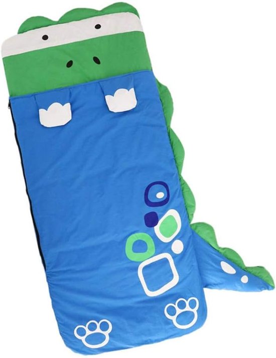 Kinder Slaapzak 160x60cm – Cartoons, zacht warm, blauw van Little Dutch