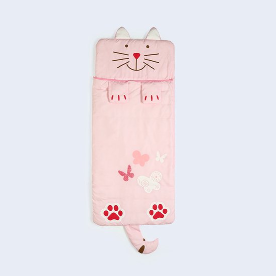 Kinder Slaapzak 160x60cm – Cartoons, zacht warm, roze van Bamny
