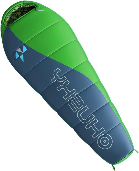 Kinder Slaapzak - Kampeerzak Mummie - Buiten Slapen - Comfort Zone -10 - 170 cm - Blauw