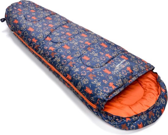 Kinderen Mummieslaapzak met capuchon - kamperen reizen festival - outdoor camping toerisme - Rugzak van Bo-Camp