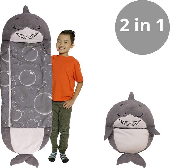 Kinderslaapzak Haai tot 9 Jaar - Met Ingebouwd Kussen & Extra Beenruimte - Wasbaar in Wasmachine - Geschikt tot 130 cm Lichaamslengte - Maat M - RS Goods van RS Goods