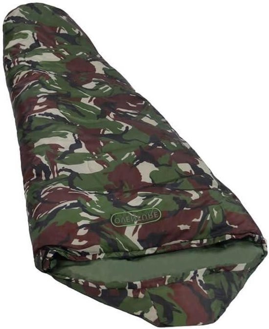 Kinderslaapzak Mummy - Slaapzak Junior - Kamperen Buiten - Verhoogd Voeteneinde - 155 x 70 cm - Camo