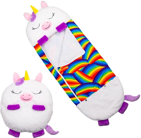 Kinderslaapzak Unicorn – comfortabel, vrolijk & overal te gebruiken - tot 12 jaar - maat M van Merkloos